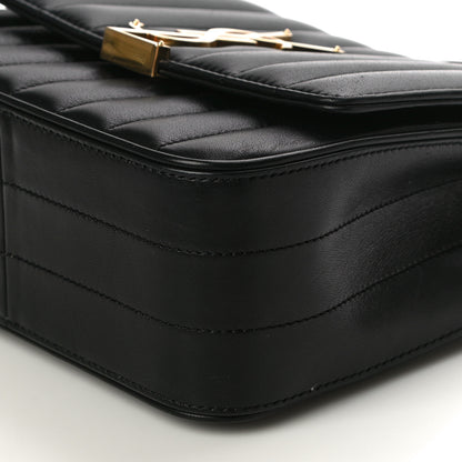Saint Laurent Lambskin Matelasse Monogram Medium Vicky Chain Bag Black 10 of 13