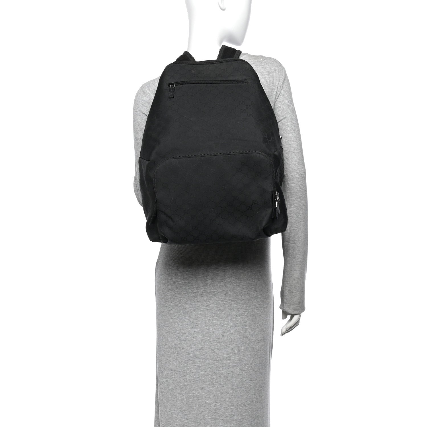 Gucci Nylon Monogram Medium Backpack Black 2 of 10