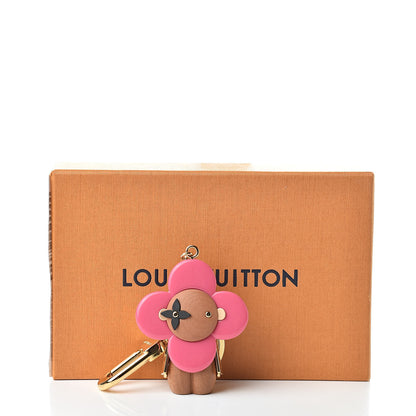 Louis Vuitton Resin Wood Vivienne Bag Charm Pink 5 of 5