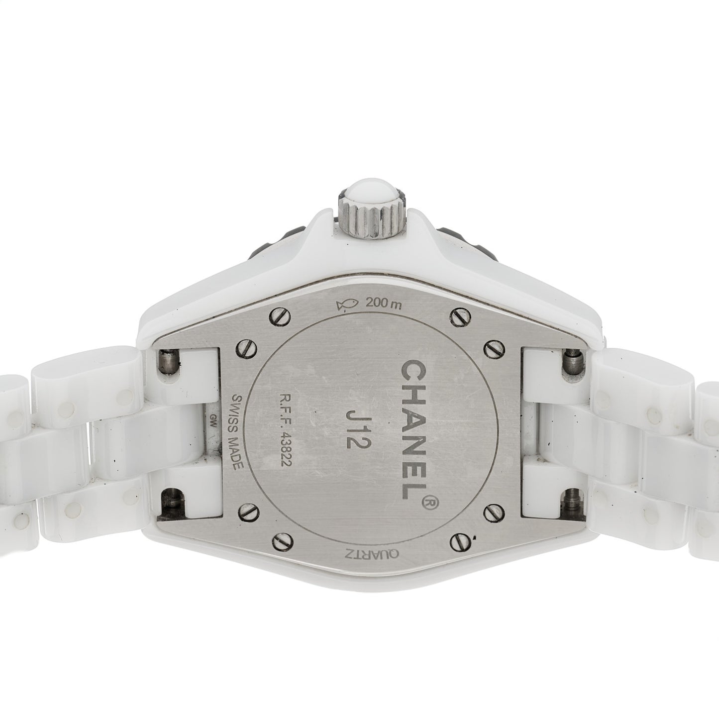 Stainless Steel Ceramic 33mm J12 Quartz Watch White