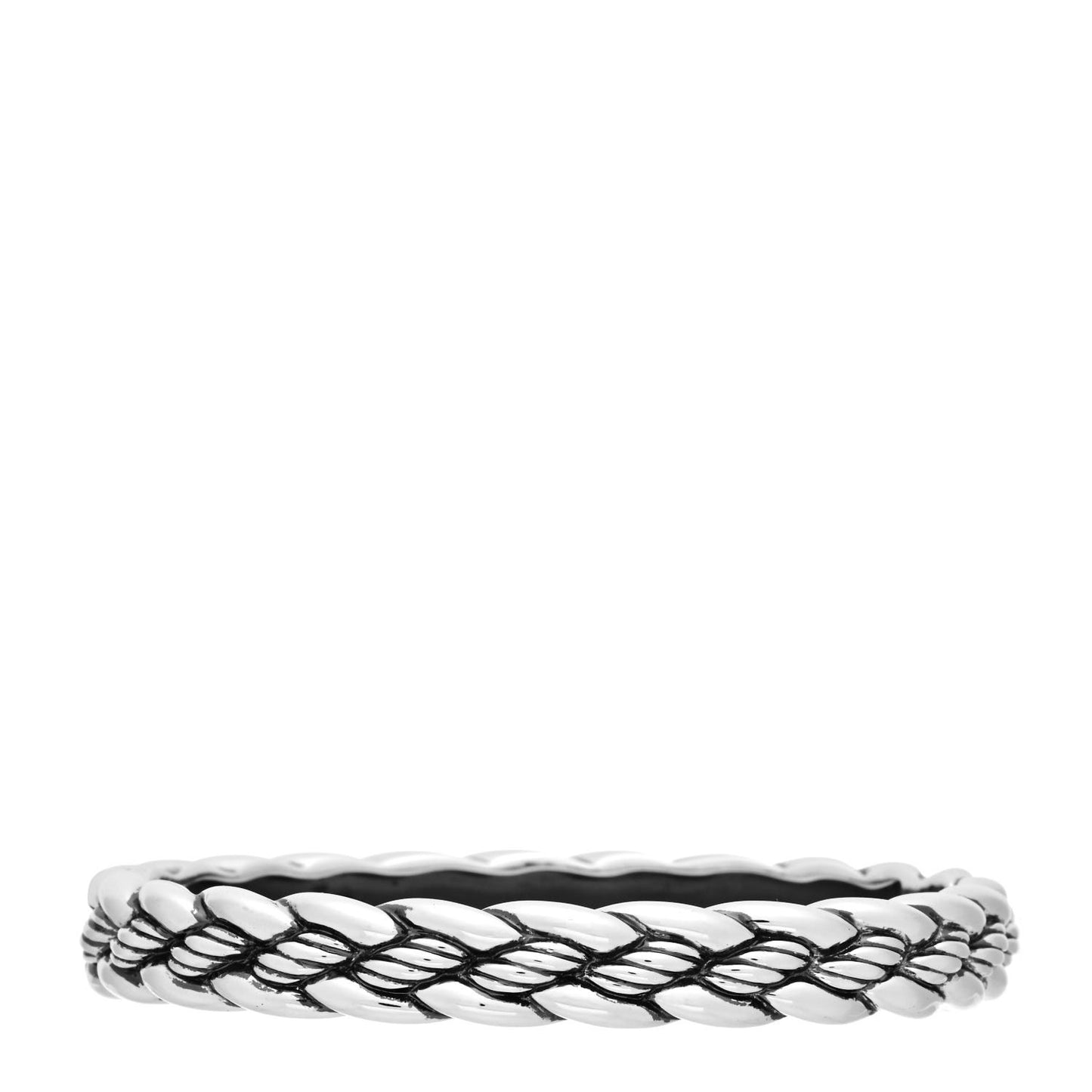 Sterling Silver Woven Cable Hinge Bracelet