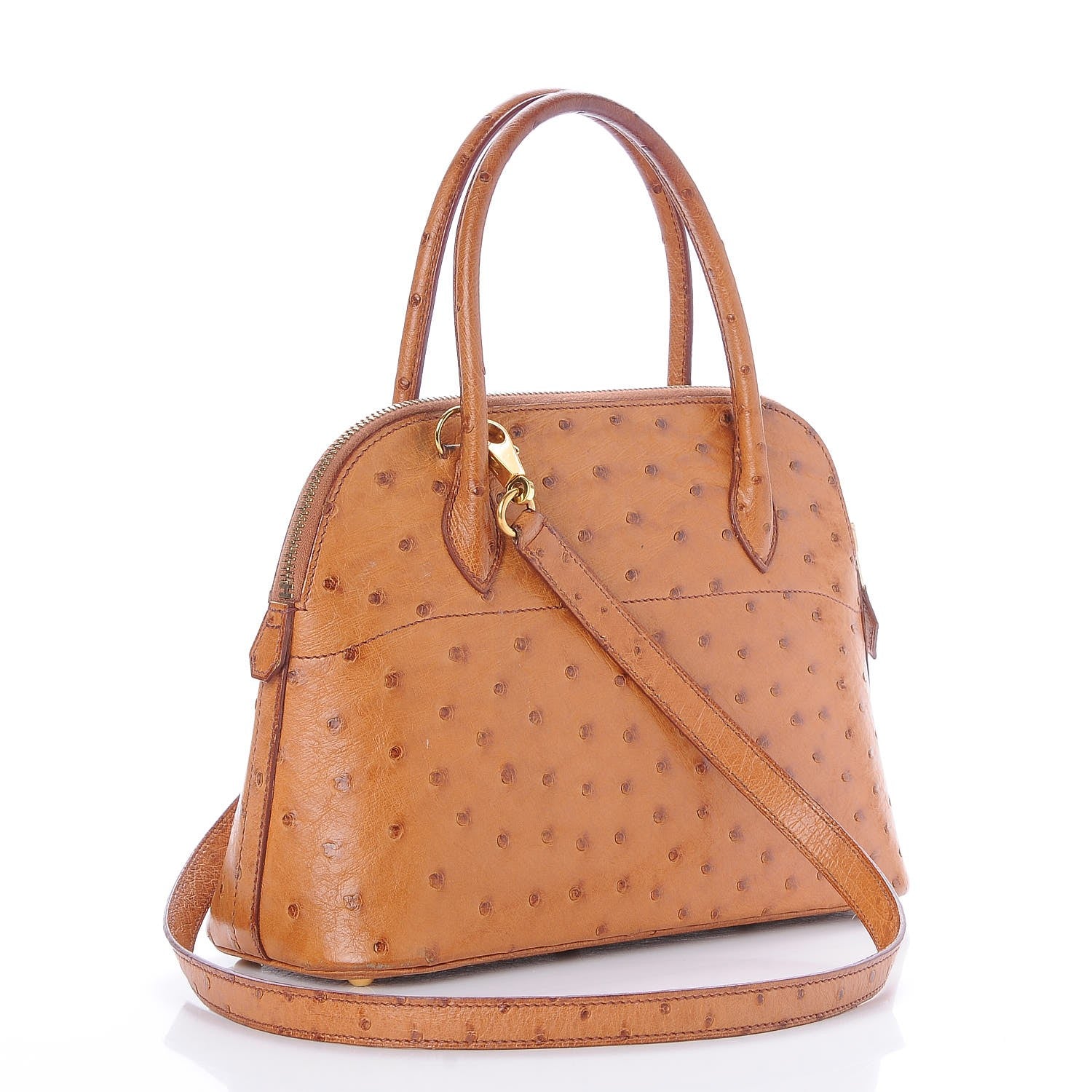 Hermes Ostrich Bolide 27 Gold 4 of 18