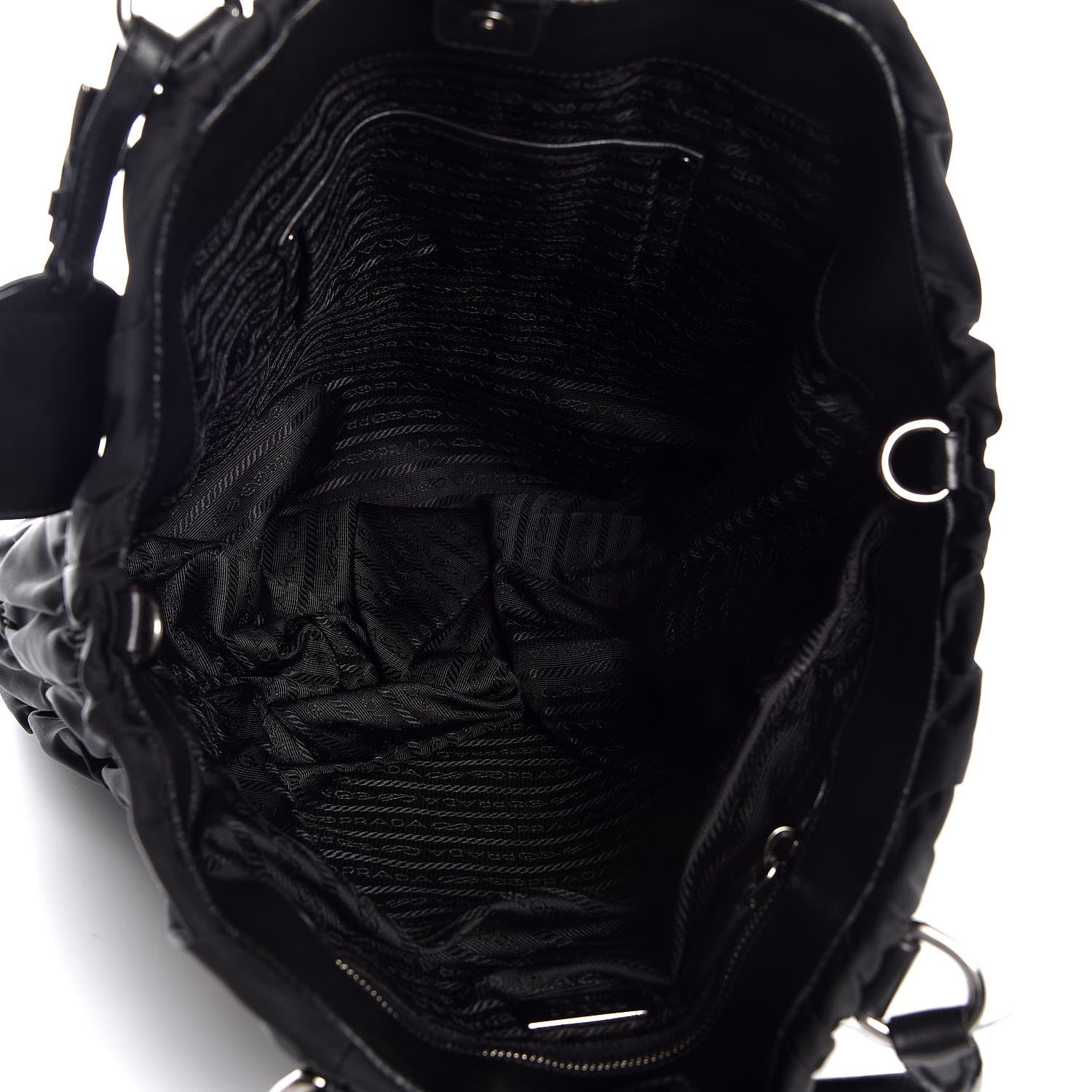 Prada Tessuto Nylon Gaufre Tote Black 5 of 11
