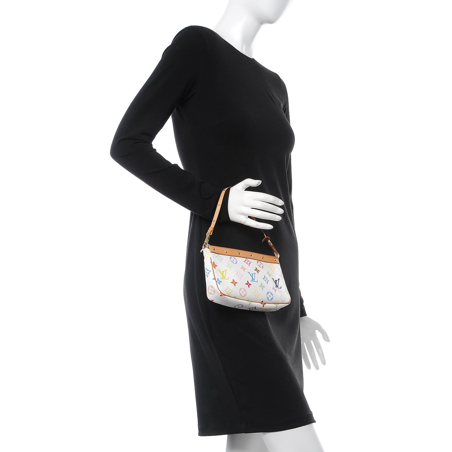 Monogram Multicolor Pochette Accessories White