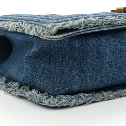 Chanel Denim Patchwork Medium Boy Flap Blue 9 of 10