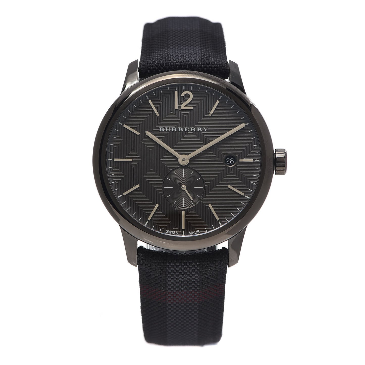Stainless Steel Calfskin 40mm Classic Round Quartz Watch Grey BU10010