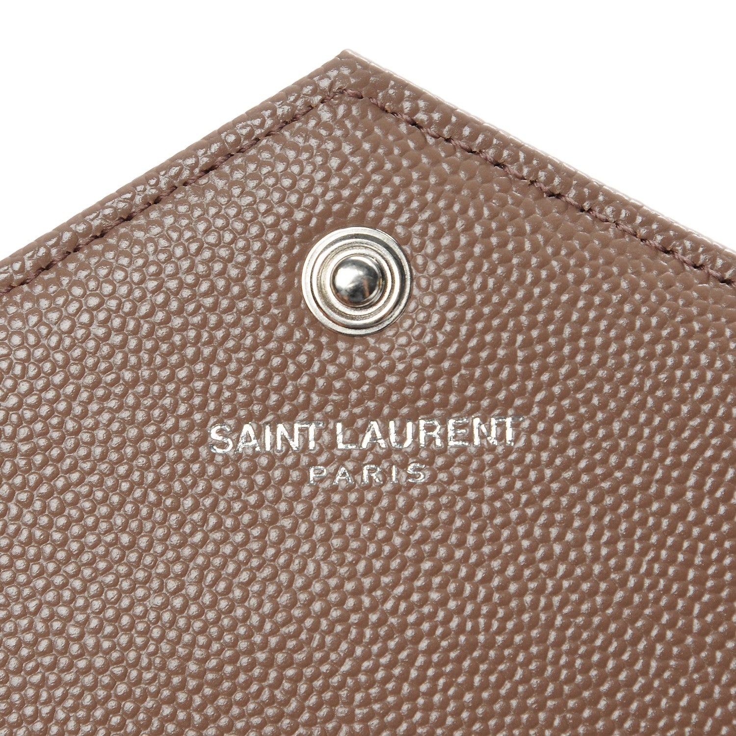 Saint Laurent Grain De Poudre Matelasse Chevron Monogram Chain Wallet Fard 7 of 7