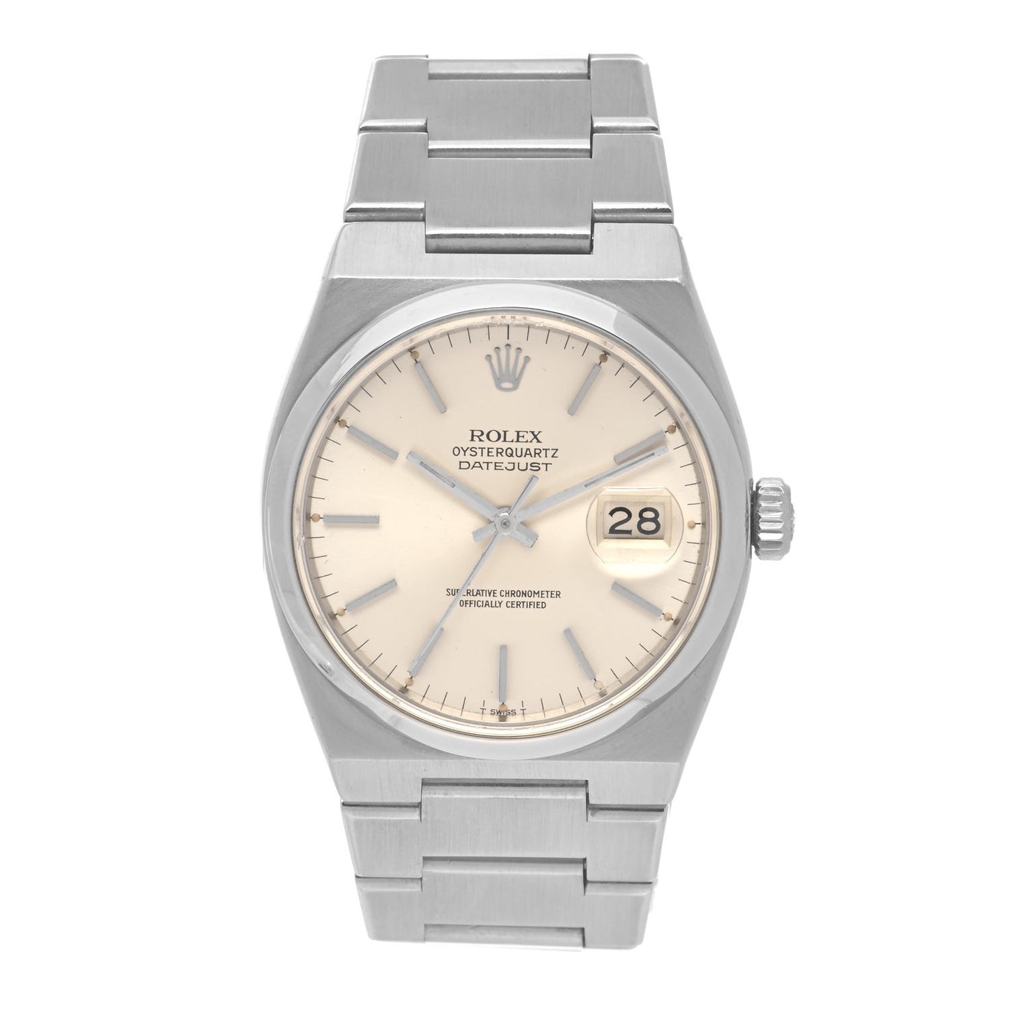 Stainless Steel 36mm Oysterquartz Datejust Watch Silver 17000