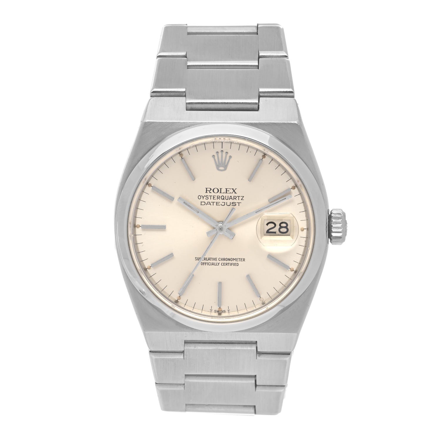 Rolex Stainless Steel 36mm Oysterquartz Datejust Watch Silver 17000 1 of 4