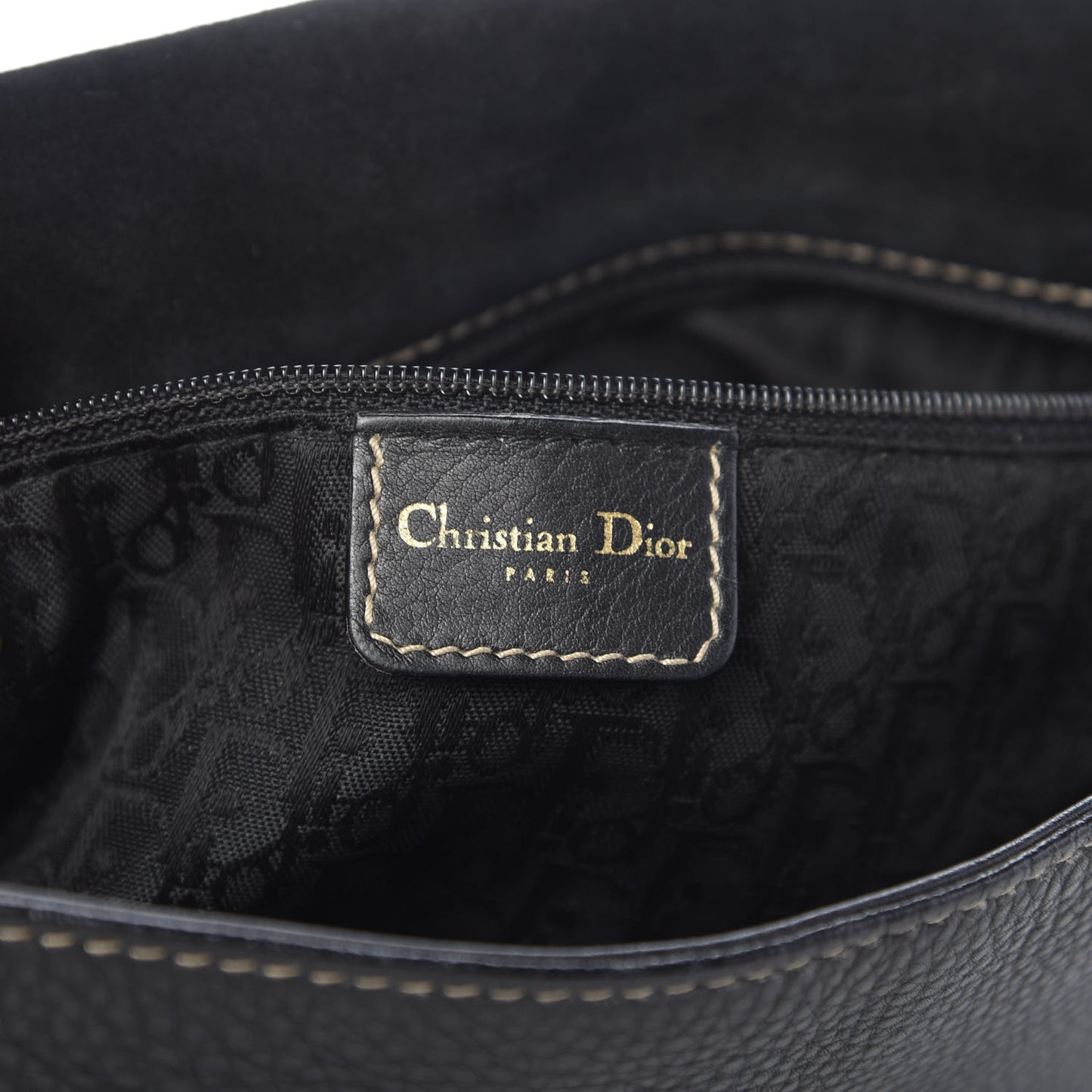 Calfskin Baudrier Saddle Bag Black