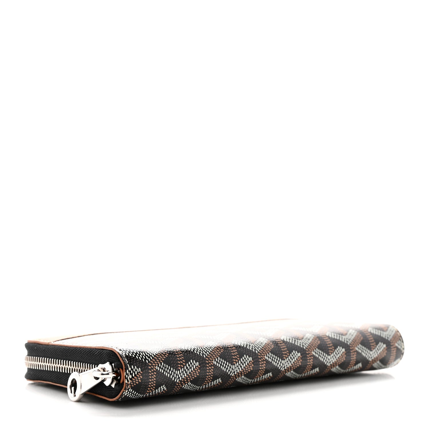 Goyard Goyardine Matignon Zip Around GM Wallet Black Gold 4 of 7