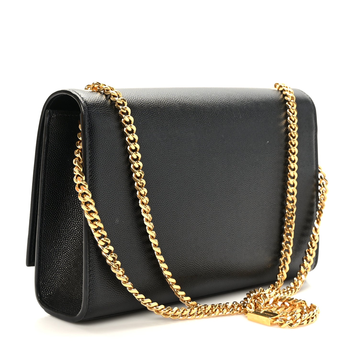 Saint Laurent Grain De Poudre Medium Classic Monogram Kate Satchel Black 3 of 9