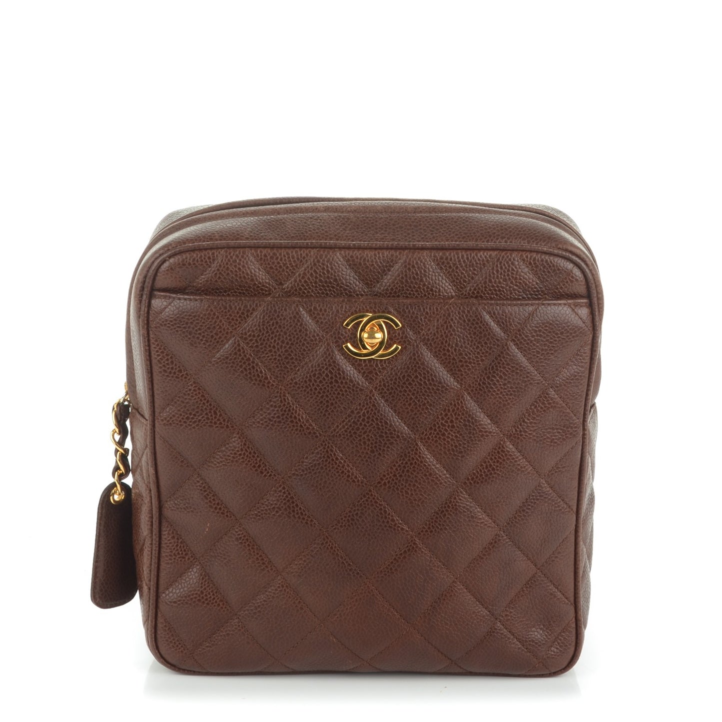 Caviar Quilted CC Backpack Brown