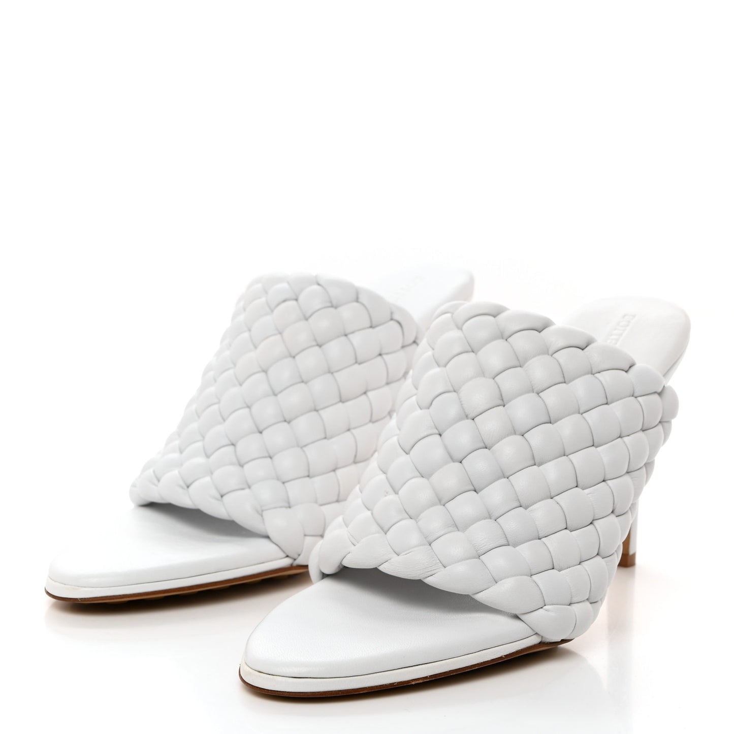 Nappa Padded Intreccio The Curve Sandals 39.5 Optic White