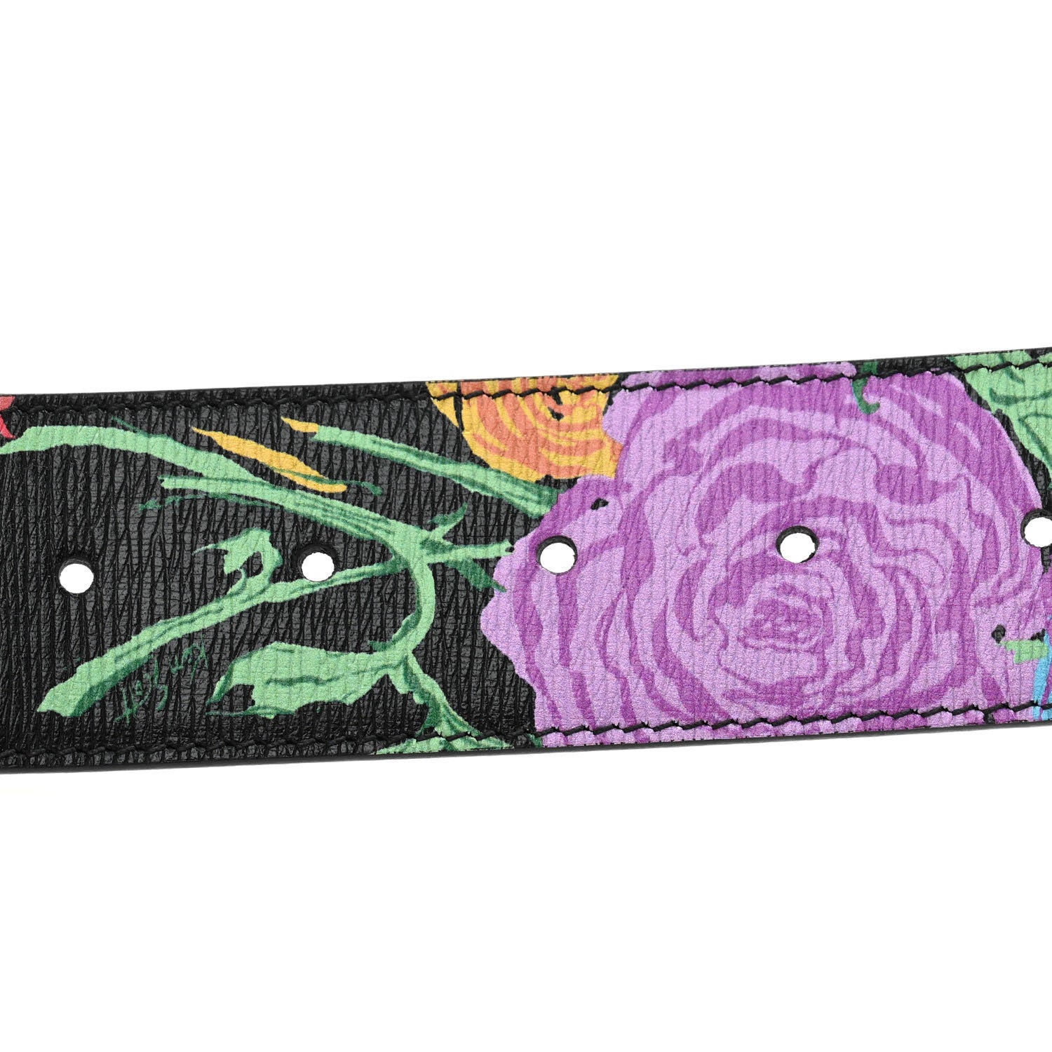 Gucci x Ken Scott Calfskin Double G 40mm Belt 80 32 Black Multicolor 5 of 8