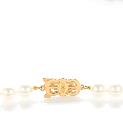 Mikimoto 18K Yellow Gold Akoya Pearl 6.5-7mm Strand Necklace 18" 4 of 4