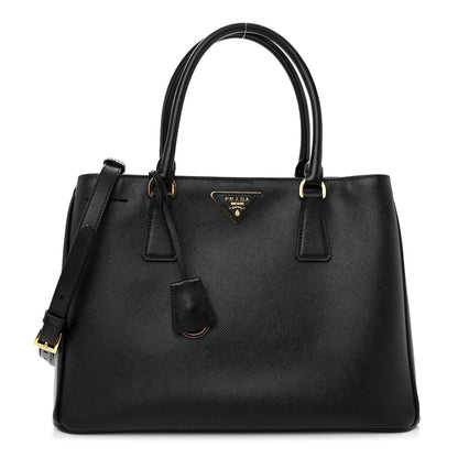Prada Saffiano Medium Galleria Double Zip Tote Black 1 of 11