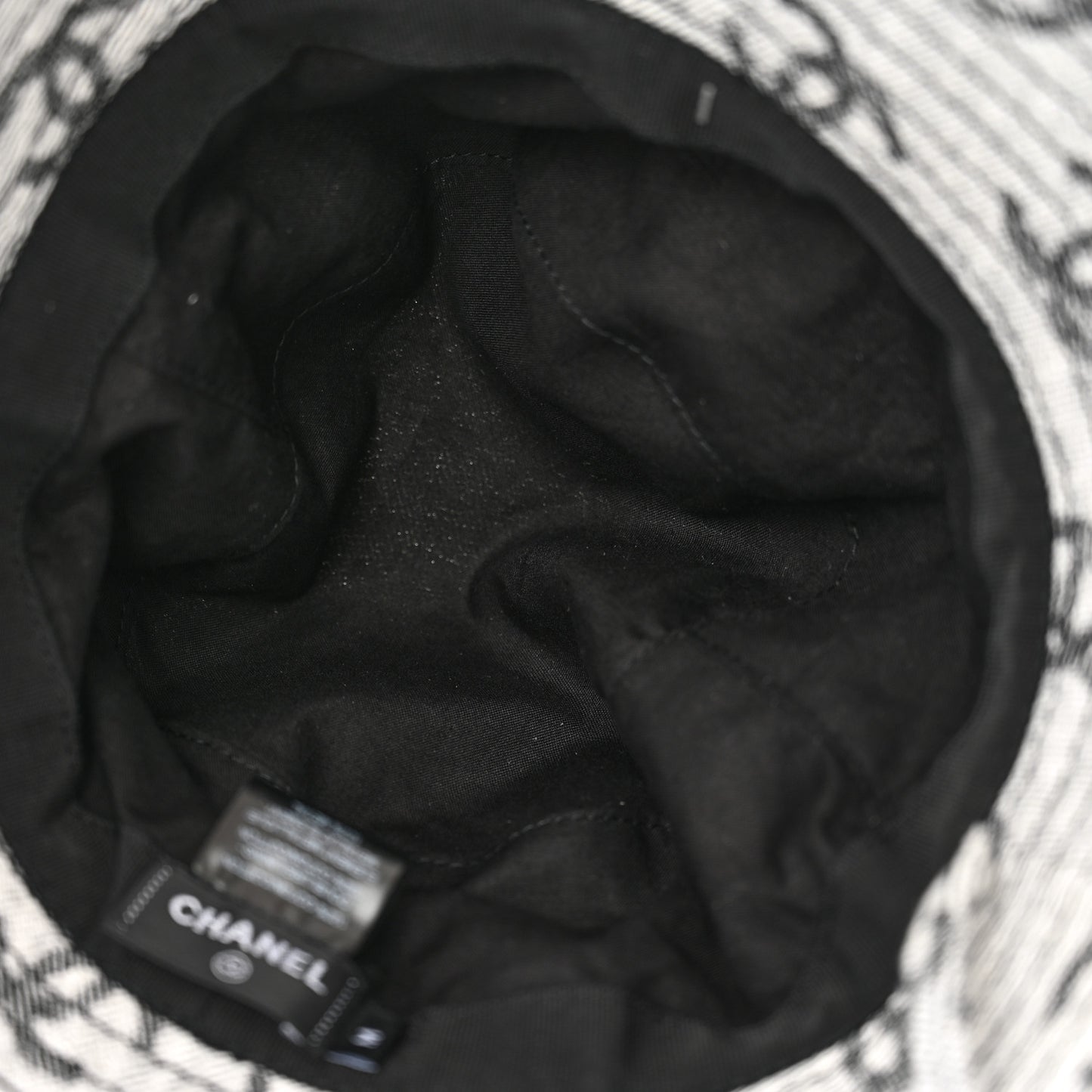 Denim CC Bucket Hat M White Black