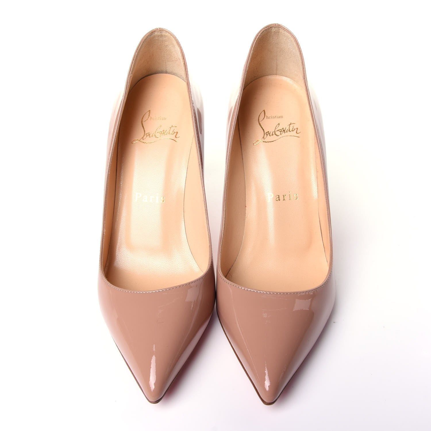 Christian Louboutin Patent Pigalle 85 Pumps 35.5 Nude 4 of 10