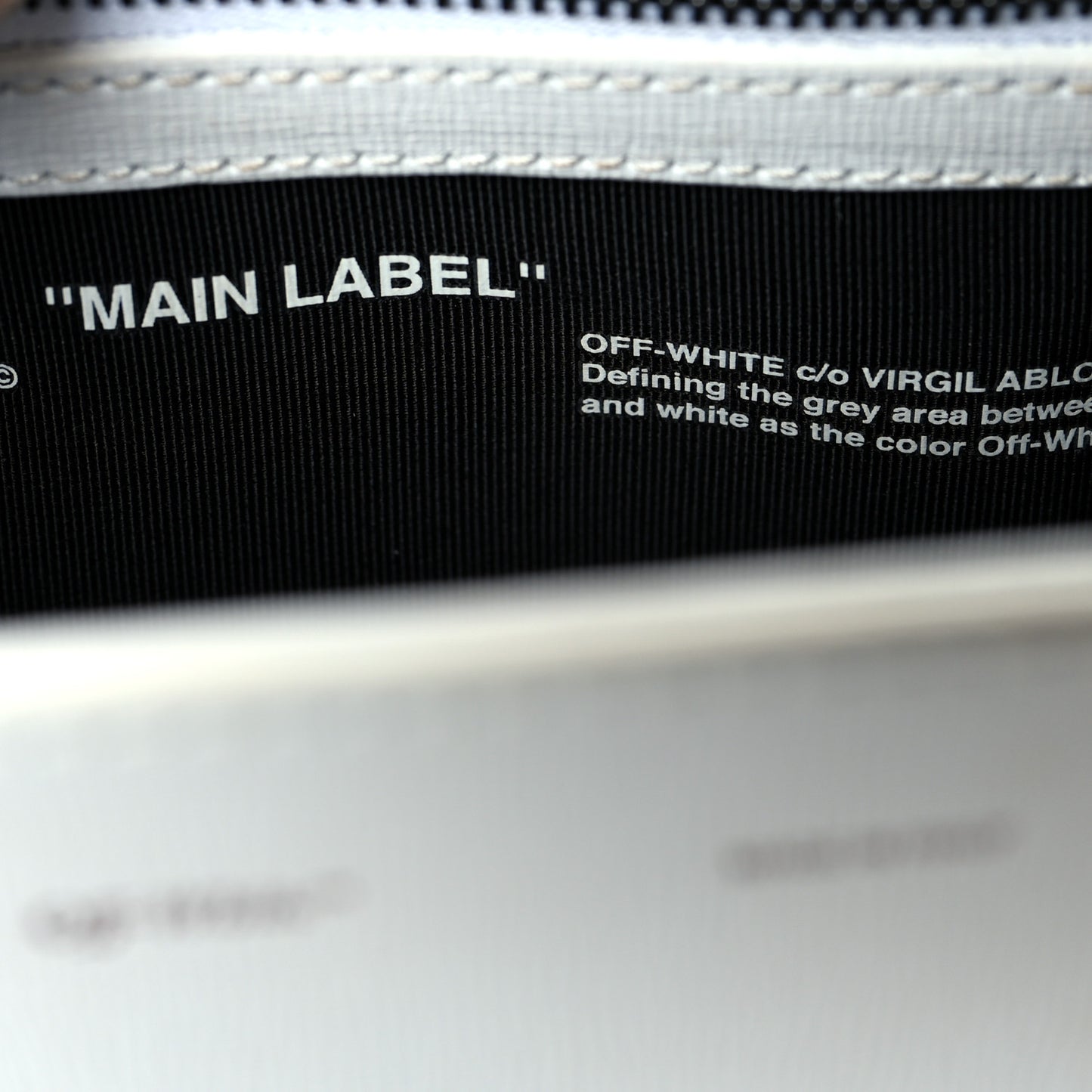 Saffiano Striped Diag Binder Flap Bag White Black