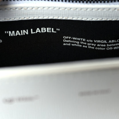 Off-White Saffiano Striped Diag Binder Flap Bag White Black 7 of 16