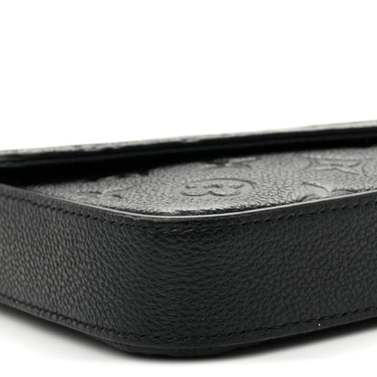 Louis Vuitton Empreinte Pochette Felicie Chain Wallet Black 9 of 10