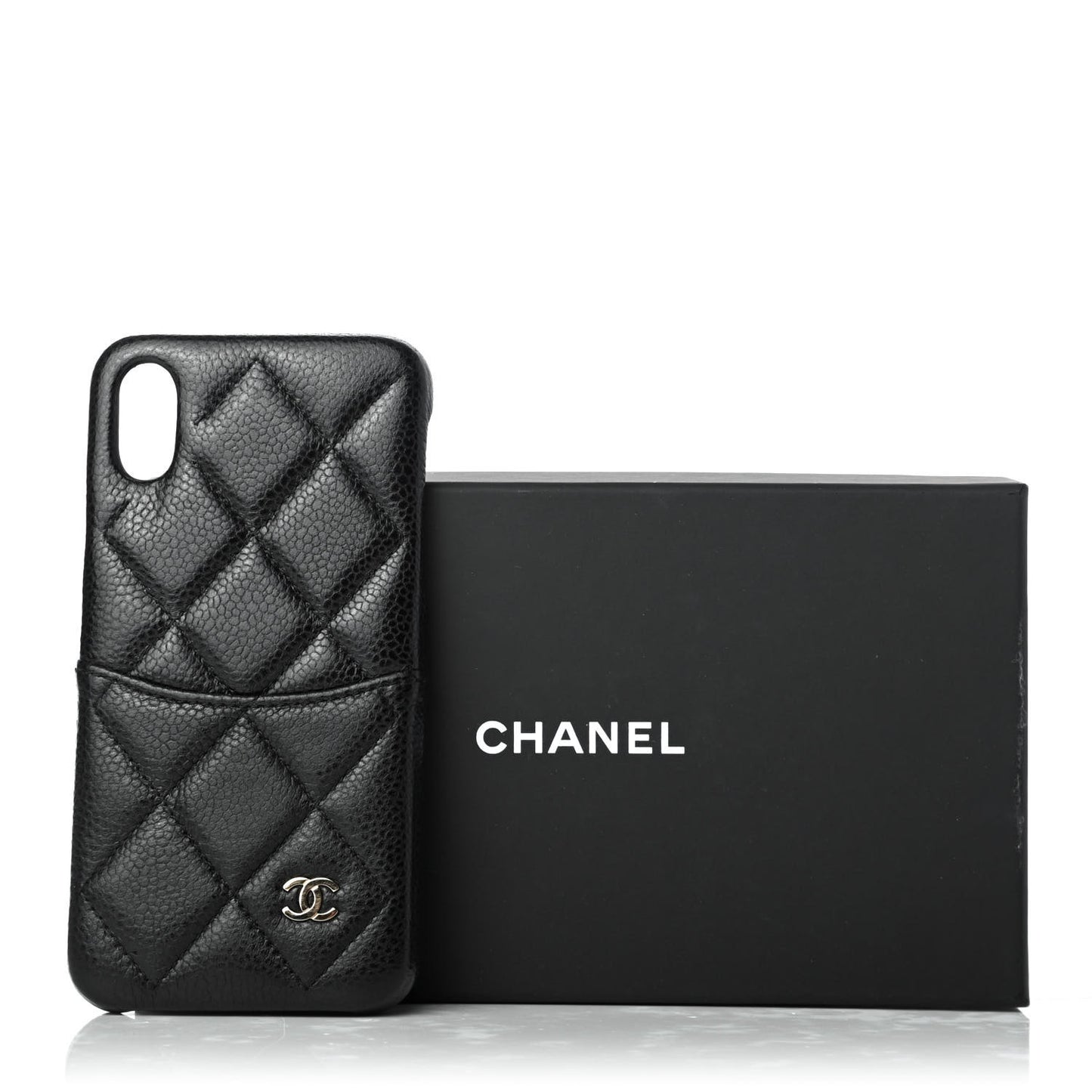 Caviar Quilted iPhone X Coco Tech Case Black