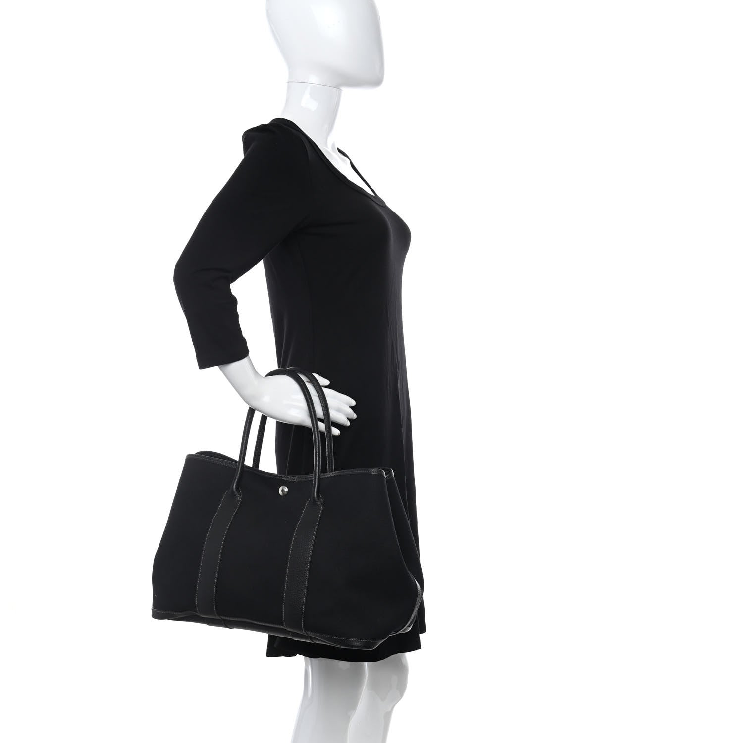 Hermes Toile Negonda Garden Party Tote 36 MM Black 2 of 11