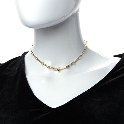 Hermes 18K Yellow Gold Diamond Kelly Chaine Choker Necklace 2 of 6