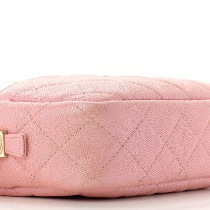 Chanel Iridescent Caviar Quilted Small Timeless Camera Case Pink 9 of 10