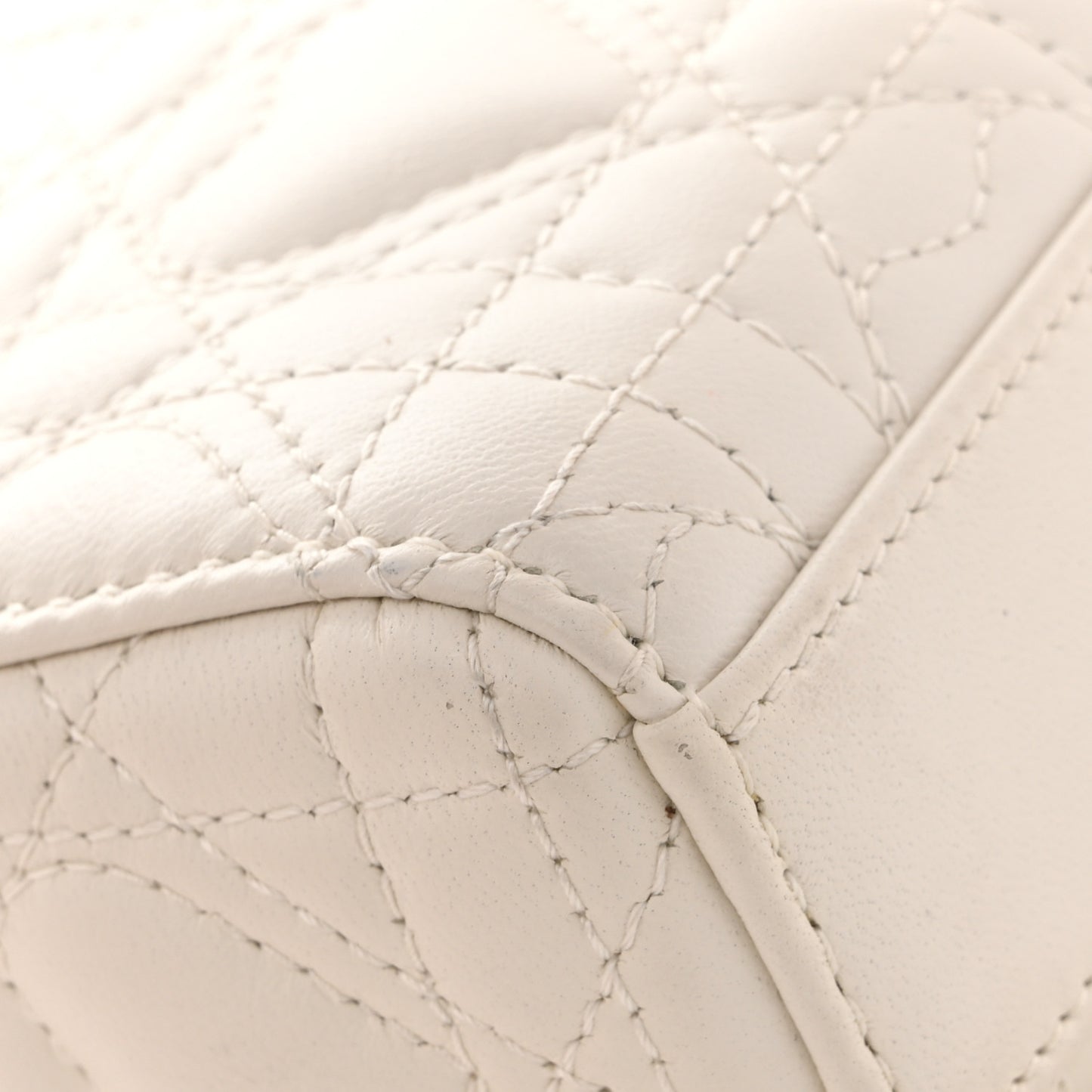 Lambskin Cannage Dioramour Micro Lady D-Joy Latte
