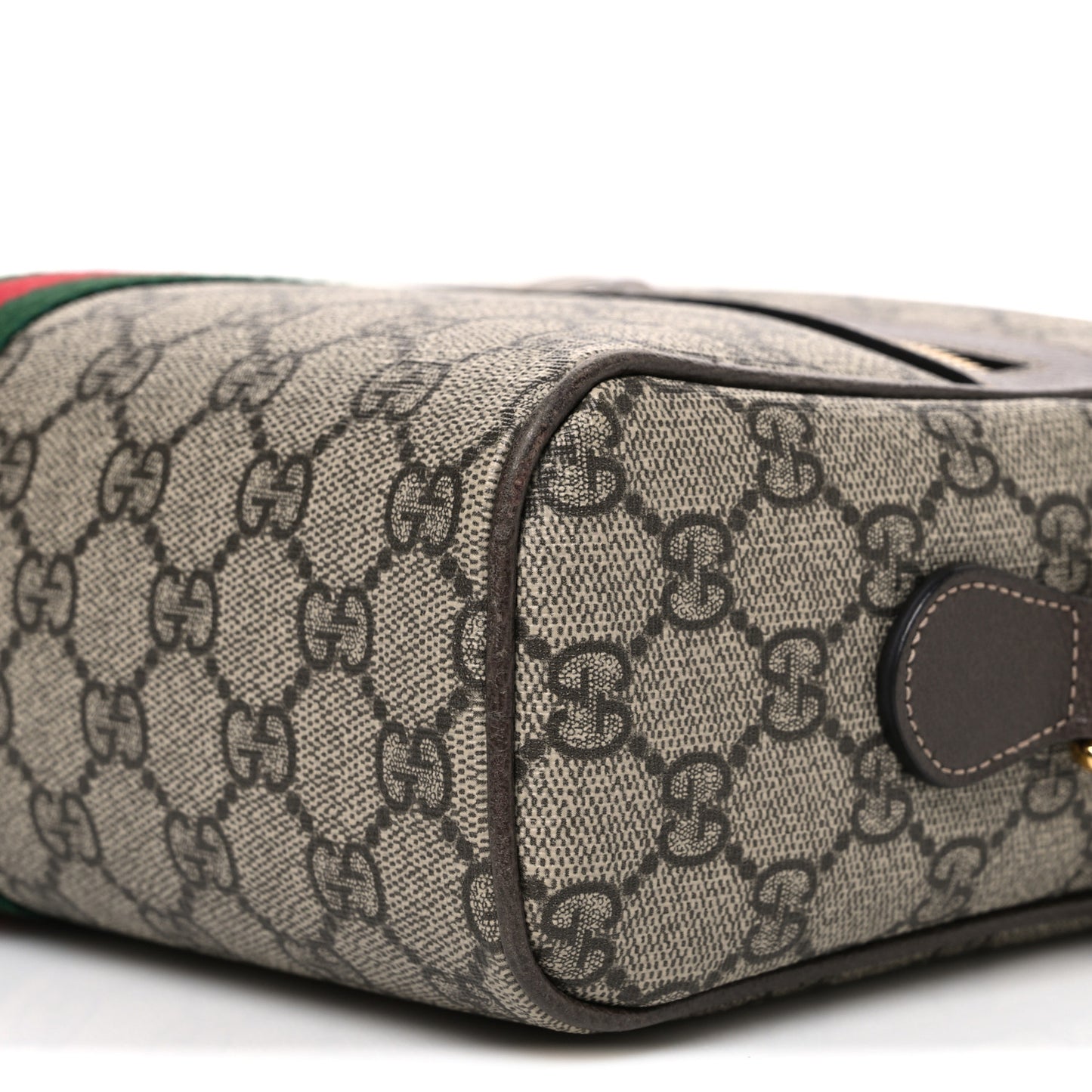 GG Supreme Monogram Web Small Ophidia Shoulder Bag Brown