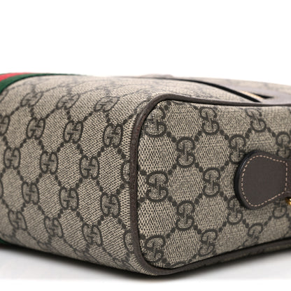 Gucci GG Supreme Monogram Web Small Ophidia Shoulder Bag Brown 9 of 9