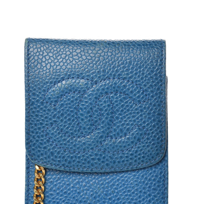 Chanel Caviar Timeless CC Key Holder Bag Charm Blue 12 of 13