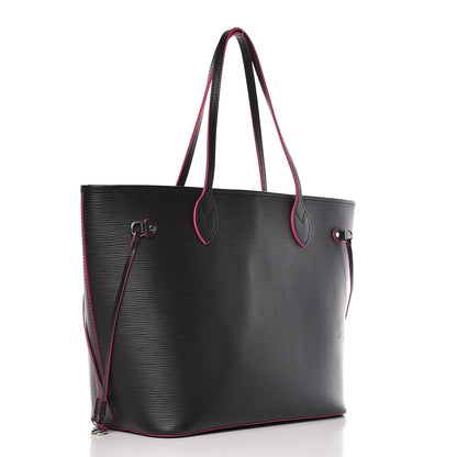 Louis Vuitton Epi Neverfull MM Black Hot Pink 4 of 10