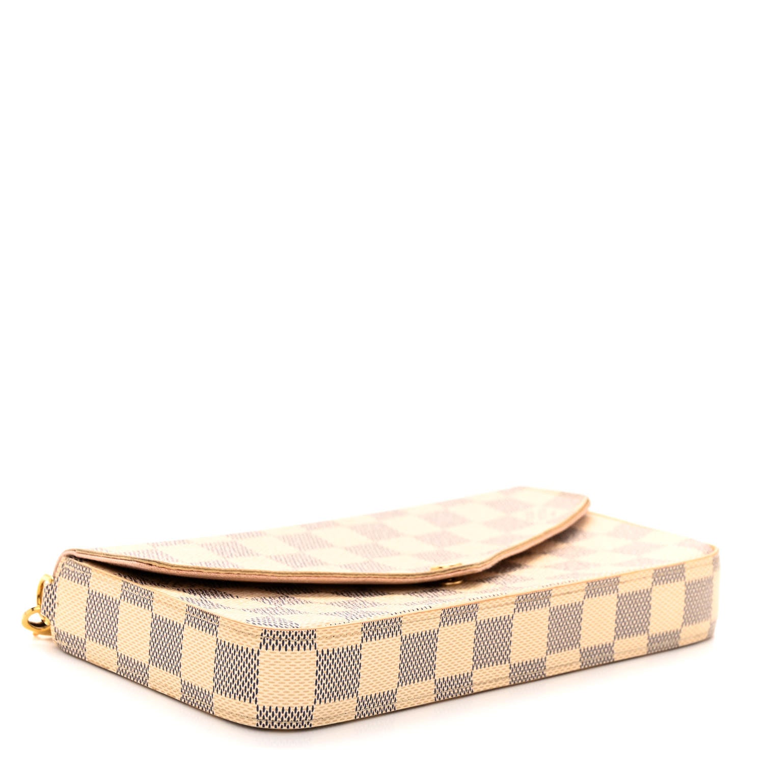 Louis Vuitton Damier Azur Pochette Felicie Chain Wallet Rose Ballerine 5 of 11