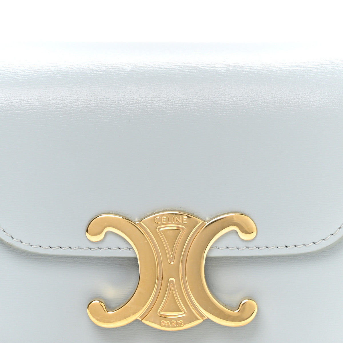 Shiny Calfskin Mini Claude Soft Blue