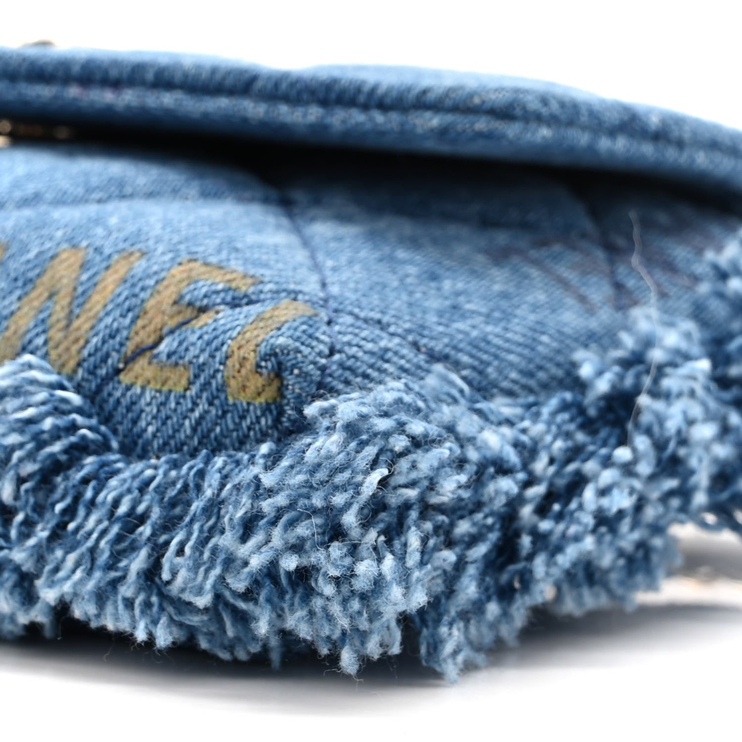 Chanel Denim Quilted Denim Mood Clutch With Chain Blue Multicolor 9 of 10