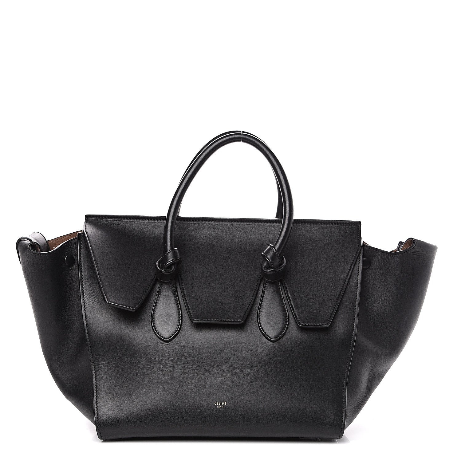 Celine Smooth Calfskin Small Tie Knot Tote Black 1 of 17