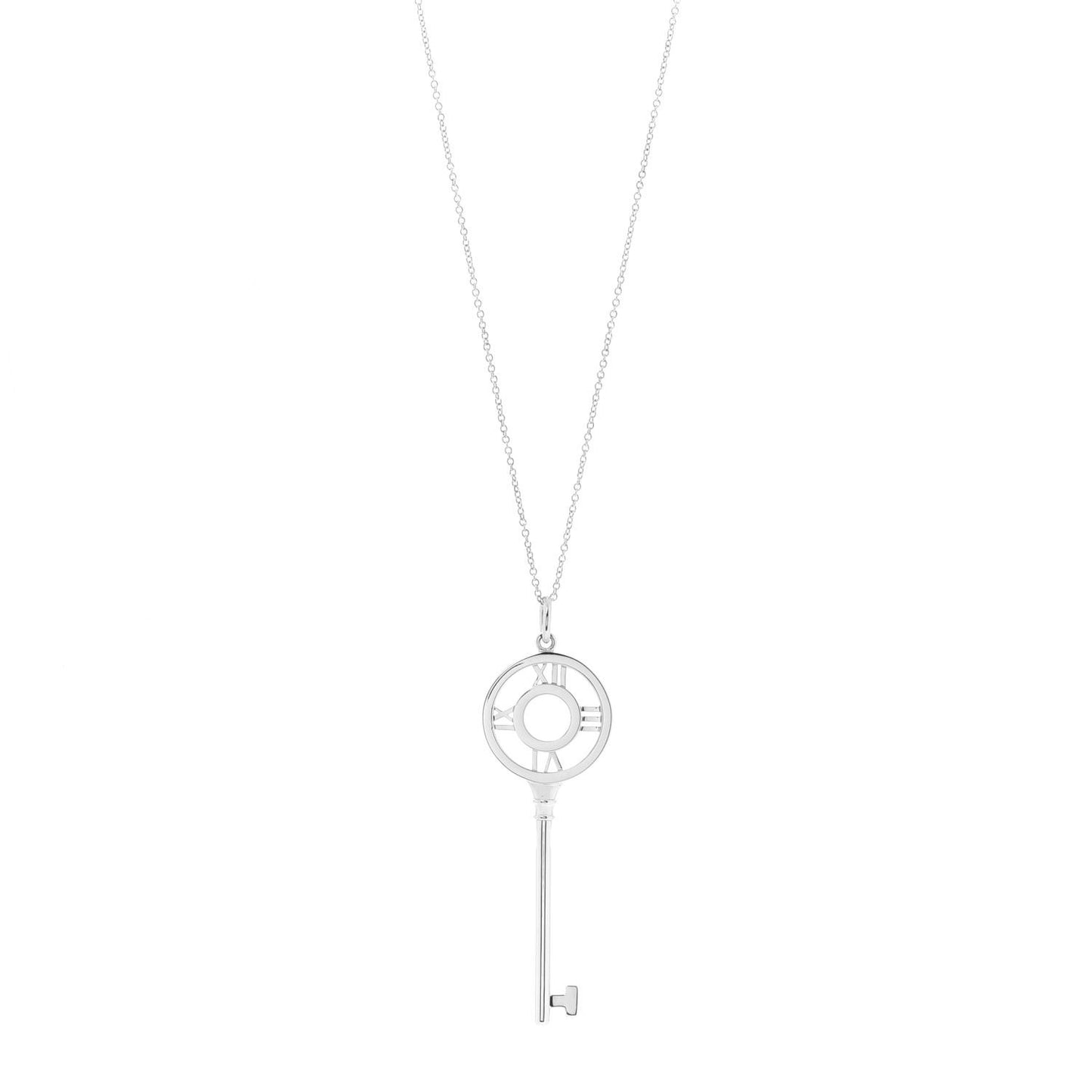 Sterling Silver Atlas Key Pendant Necklace