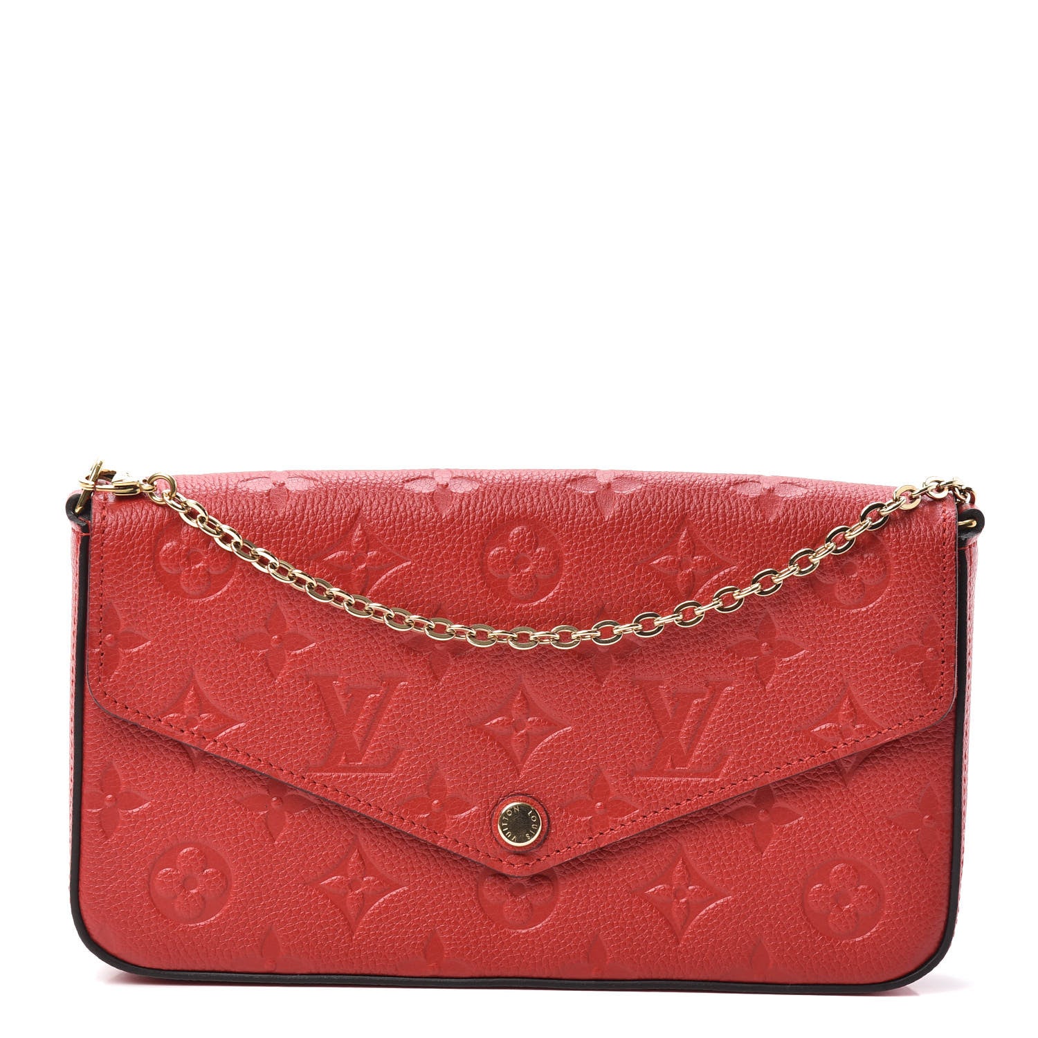 Louis Vuitton Empreinte Pochette Felicie Chain Wallet Cherry 1 of 9
