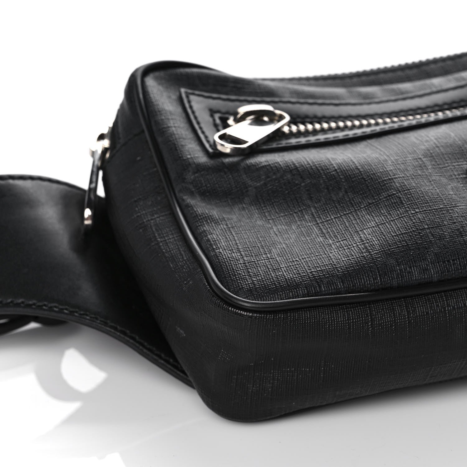 Gucci Soft GG Supreme Monogram Web Belt Bag Black Grey 10 of 14