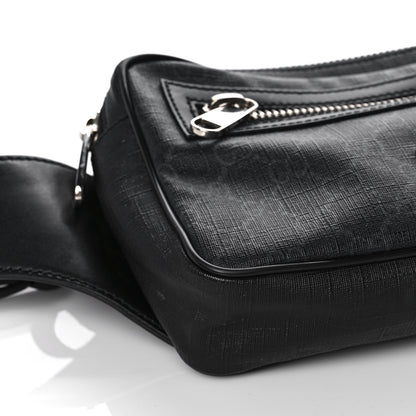 Gucci Soft GG Supreme Monogram Web Belt Bag Black Grey 10 of 14