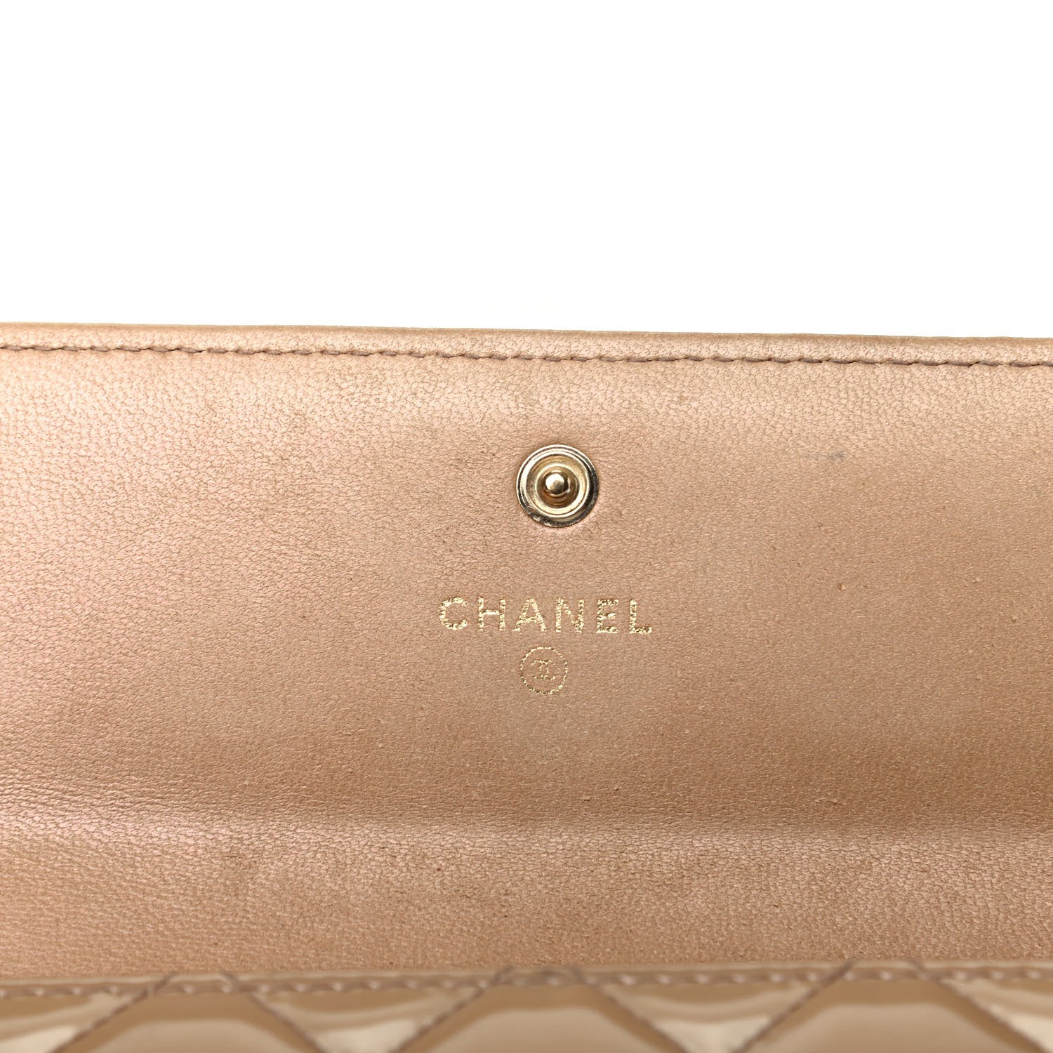 Chanel Iridescent Patent Calfskin Quilted Boy Flap Wallet Dark Beige 6 of 9