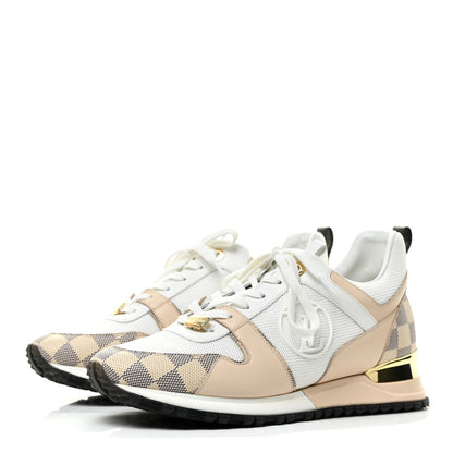 Louis Vuitton Calfskin Damier Azur Run Away Sneakers 40 White 3 of 10