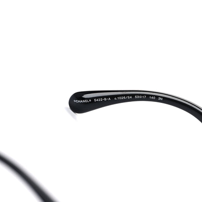 Chanel Acetate Strass Square Sunglasses 5422-B-A Black White 6 of 7