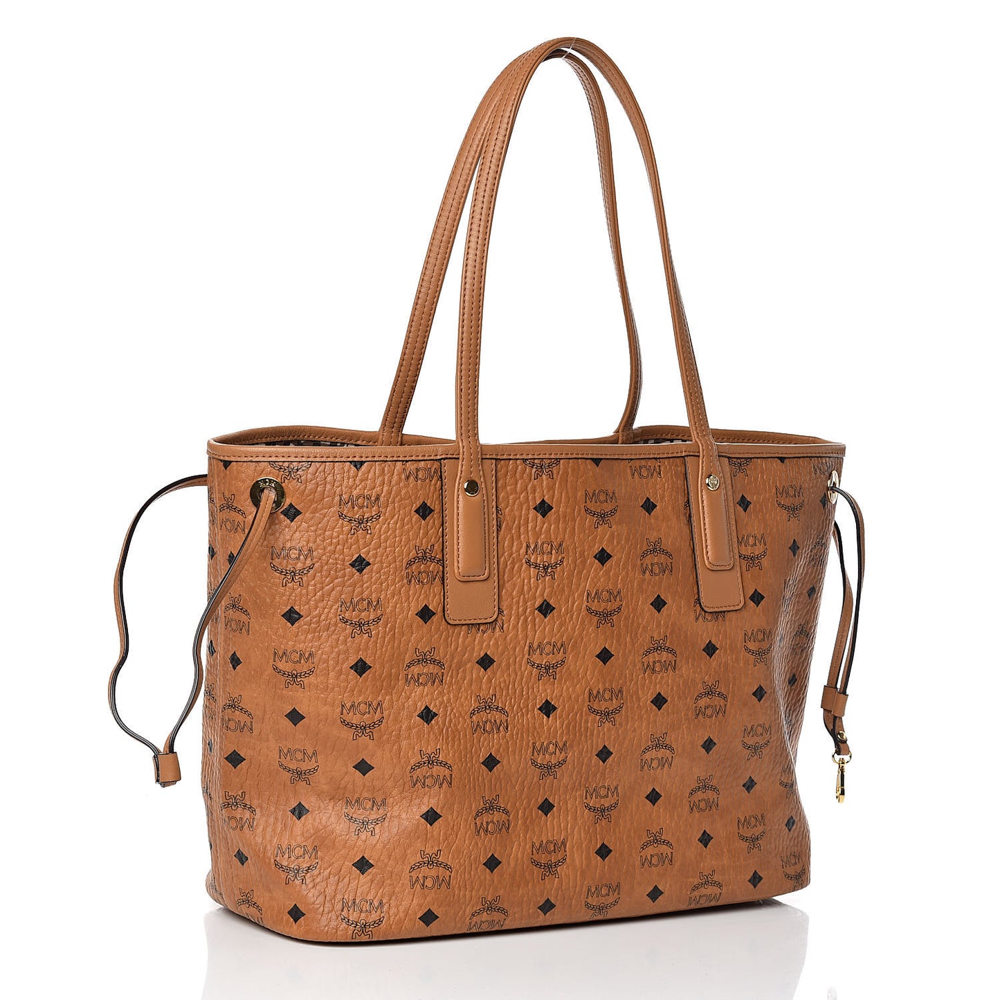 Visetos Medium Liz Reversible Shopper Tote Cognac