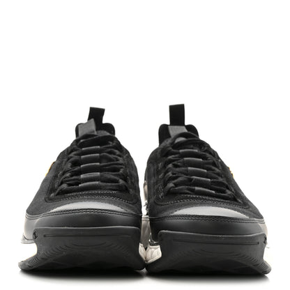 Chanel Velvet Calfskin Mixed Fibers CC Sneakers 39.5 Black 3 of 10
