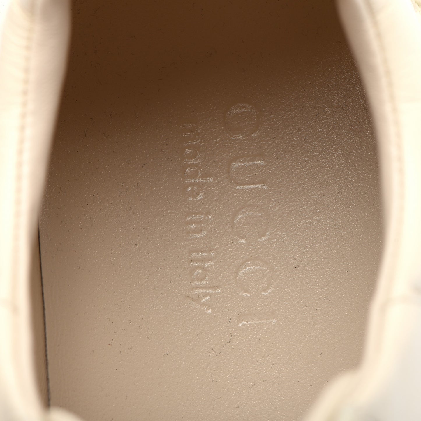 Calfskin Logo Mens Rhyton Sneakers 8.5 Ivory