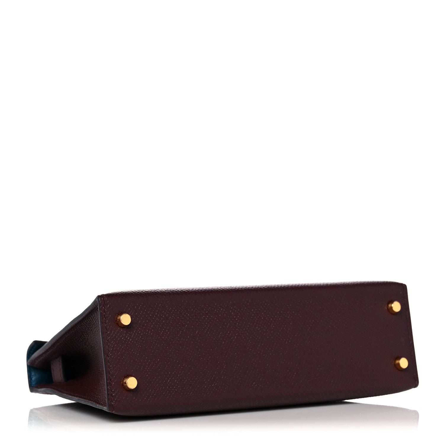 Hermes Epsom Horseshoe Mini Kelly Sellier 20 Bordeaux Vert Bosphore 4 of 13